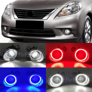 1 Set LED Angel Eyes Mistlampen Voor Renault Symbool Clio Master Laguna Grand 1998-2015 LED koplampen mistlampen DRL