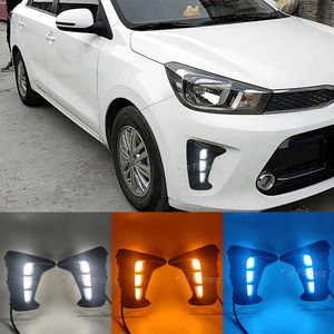 1 Set DRL voor Kia Pegas Soluto 2018 2019 2020 LED Daytime Runder Lights Daylight Fog Lamp Signal Lamp