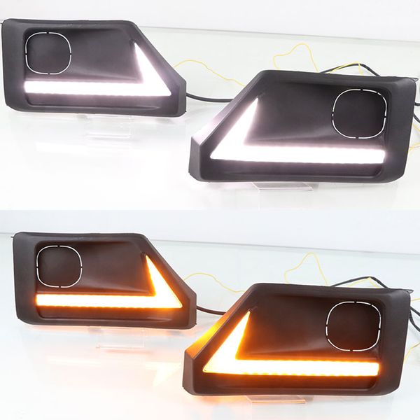 1 Set LED DRL Lum.Naturel éclairage diurne lampe de brouillard avec Dynamic Signal pour Toyota RAV4 Adventure 2019 2020