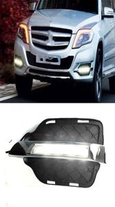 1 set LED DRL Daytime Running Light pour Mercedes Benz W204 GLK GLK300 GLK350 GLK500 2013 2014 2015 2016 Daylight Car Styling1041341