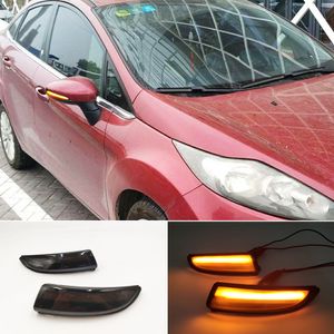 1 Juego de luz intermitente dinámica LED para espejo lateral, lámpara intermitente con indicador secuencial para Ford Fiesta MK6 VI /UK MK7 2008-17 b-max 2012-17