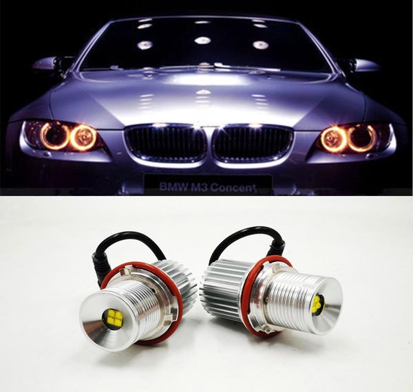 1 Juego de marcador LED 220W 40W Ojos de Ángel para coche para BMW E39 E53 E60 E61 E63 E64 E65 E66 E87 525i 530i xi 545i M5 Error 7557785