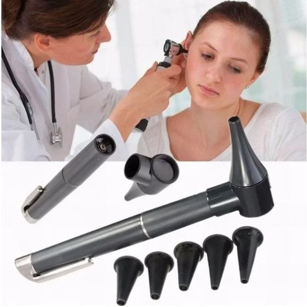 1 Set Médical Diagnostic Oree Light Otoscope Magnimisant outil d'éclairage d'oreille clinique Set Clean ou Tools Over Protect Care Nes Nez