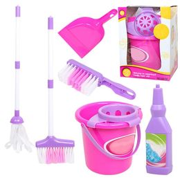 1 Set Mini Child Cleaning Play Set Broom Dustpan Mop Toy Kit Funny Kids speelgoed zinvol educatief speelgoed 240517