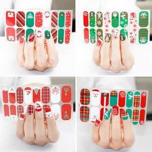 1 lot de 16 outils de manucure pour ongles - Patch pour vernis à ongles - Autocollants autocollants à paillettes - Autocollants à paillettes pour Noël