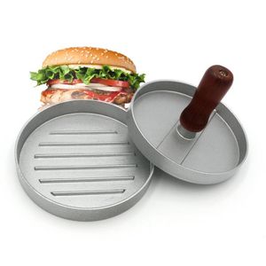 1 conjunto de moldes de hamburguesas redondas de alta calidad hamburguesas de aluminio carnes de carne de res bbq hamburguesa carne prensa prensa de cocina moho de comida