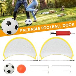 1 Set Portable Pliage Football OBJECT FOOTBALL FOOTAL NET OUTDOOR SOCCER TRACLOT Net Tent Kids Indoor Outdoor Toy Practice Gate 240407