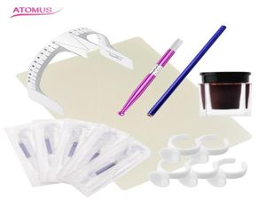 1 Set Praktische Make-up Microblading Wenkbrauw Tattoo Kits Pen Naald Plakken Huid Liniaal Schoonheid Meisjes Geweldig Voor Beginners body art4297253