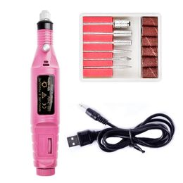 1 ensemble professionnel électrique perceuse à ongles Machine manucure fraise Nail Art fichier broyeur Kits de toilettage dissolvant de vernis à ongles