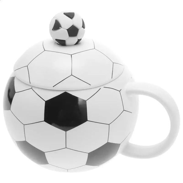 1 set de fútbol taza de agua novedosa copa de cerámica bebida leche para la fiesta para la fiesta de banquetes decorar amigos 240407