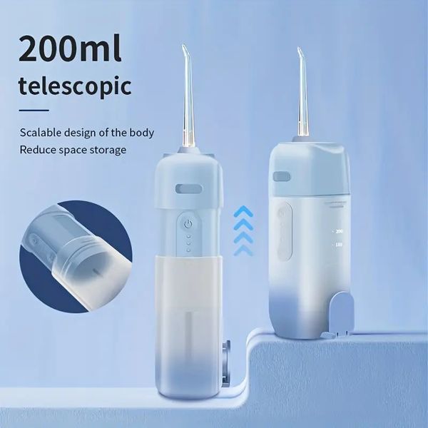 1 ensemble de hydropulseur électrique télescopique pour dents, irrigateur buccal dentaire blanchissant, 3 Modes de nettoyage, réservoir détachable de 6.76oz