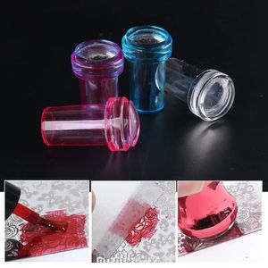 1 Set Transparante Nagel Stamper Met Schraper Jelly Siliconen Stempel Voor Franse Nagels Manicuring Kits Nail Art Stempelen Tool set