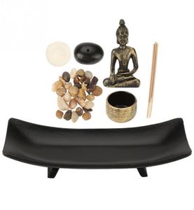 1 Ensemble Zen Zen Garden Relax Bouddhisme Candlestick Encens Support Autominal Articles Brûler encens pour décoration de maison Gift Y2001095902769