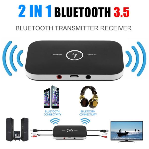 1 ensembles sans fil Bluetooth 4.0 2-en-1 Audio musique A2DP récepteur émetteur adaptateur pour téléphones portables ordinateur portable