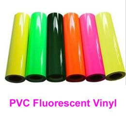 1 feuille 25cmx100cm (10 "x40") Vinyle fluorescent en PVC Vinyle néon pour traceur de découpe de presse à chaud à transfert de chaleur Fabriqué en Corée du Sud