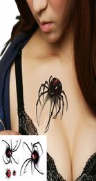 1 feuille sexy autocollants de tatouage temporaire imperméable fausse araignée Ladybug art art homme femme flash tatouage autocollant 2017 88 sk88 sh8967364
