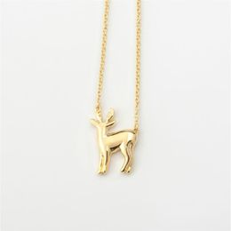 1 Sika cerf wapiti bois pendentif collier noël élan renne faon animal clavicule simple enfant chanceux femme mère me262b