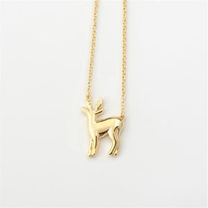 1 Sika cerf wapiti bois pendentif collier noël élan renne faon animal clavicule simple enfant chanceux femme mère me277n