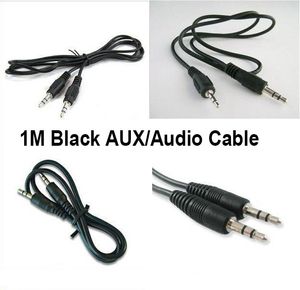 Câble audio aux noir/audio 3.5mm pour casque/ordinateur portable/MP3/stéréo 300 ps/lot