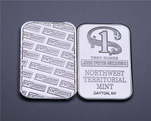 1 Troy OUNCE 999 BALON DE BULLION SILT-Silver Northwest Northwest Teerorial Mint Bar argenté en laiton sans magnétisme5095583