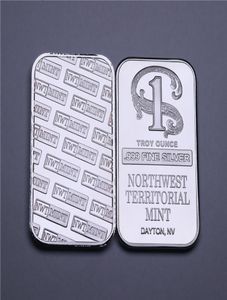 1 Troy Ounce 999 Fijne Silver Bullion Bar Northwest Teeritorial Mint Silver Bar Silverplated Brass No Magnetism2422311