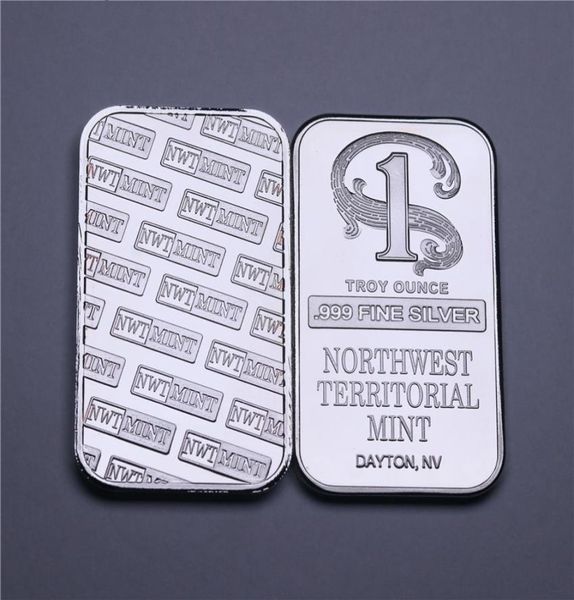 1 Troy OUNCE 999 BALON DE BULLION SILT-Silver Northwest Tééritorial Mint Silver Bar Silverplated Not Magnétisme9631700