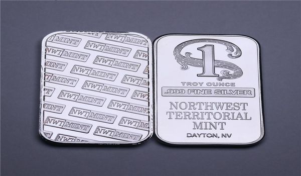 1 Troy OUNCE 999 BALON DE BULLION SILT-Silver Northwest Tééritorial Mint Silver Bar Silverplated Not Magnetism2109972