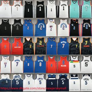 1 Victor Wembanyama Jersey Basketball 7 Chet Holmgren 5 Anthony Edwards Jerseys cousus Jalen Williams Mikal Bridges respirant sport blanc noir à la maison