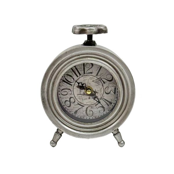 1 reloj de avión de metal vintage, adecuado para decoración de escritorio, regalos de cumpleaños y Navidad (pilas no incluidas)