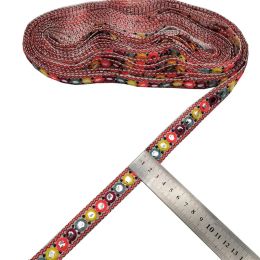 1 yards Trime à sangle brodée ethnique DIY Ribbons de couture faits à la main Vêtements de dentelle décorative