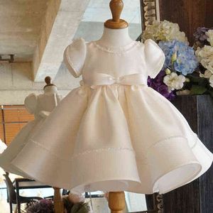 1 an bébé fille robes d'anniversaire infantile blanc dentelle perles baptême robe de princesse enfant en bas âge fille mariage nouveau-né robe de baptême G1129