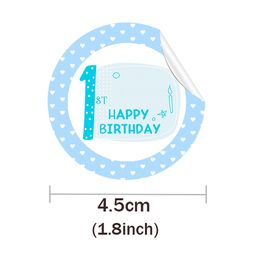 1 an Boy Girl Birthday Stickers First Birthday Party décorations