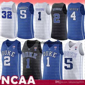 1 Zion Williamson NCAA College Basketball Jersey 2 Cam Reddish 5 RJ Barrett 32 Christian Kyrie Laettner 4 J.J Redick Irving