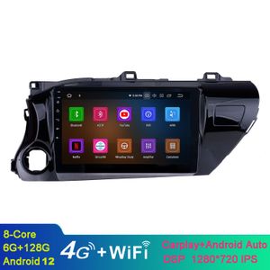 Navigation GPS vidéo de voiture Android 10,1 pouces pour Toyota Hilux LHD 2016-2018 avec lien miroir WIFI USB Bluetooth