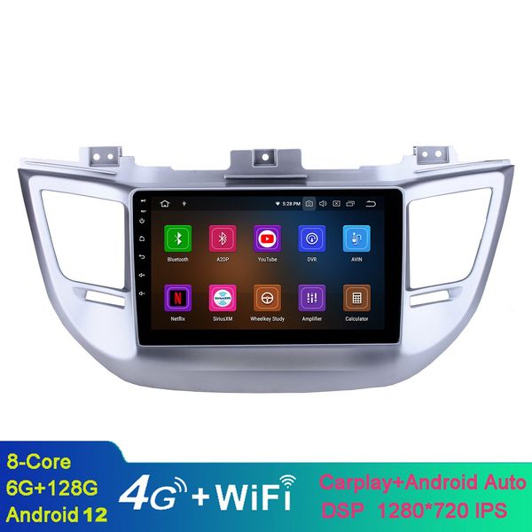 Navegación GPS con vídeo para coche Android para Tucson IX35 2014-2016 con 4G WIFI Control del volante cámara de visión trasera TV Digital