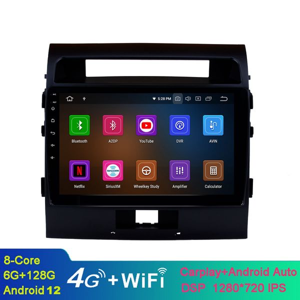 Sistema GPS con vídeo para coche Android de 10,1 pulgadas para TOYOTA LAND CRUISER 2007-2017 con soporte de navegación Bluetooth WIFI SWC