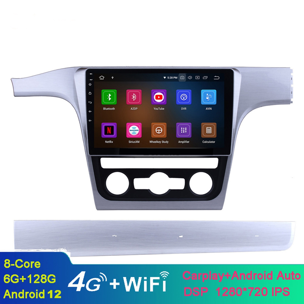 Lettore multimediale video per auto Android da 10,1 pollici per VW Volkswagen Passat 2014-2015 con navigazione GPS WiFi Bluetooth