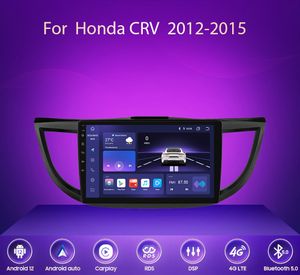 Radio stéréo vidéo de voiture Android 10.1 pouces pour Honda CRV 2011-2015 avec Bluetooth GPS Navigation WiFi prise en charge DVR SWC