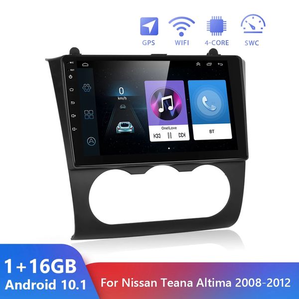 Navigation GPS vidéo de voiture Android 10.1 pouces pour système multimédia Audio Radio Nissan ALTIMA 2008-2012