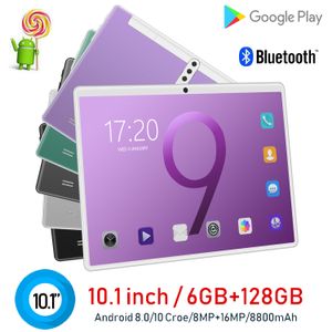 10,1 pouces Android 12 tablette PC Computer 6 Go RAM + 128 Go Rom 8000mAh Double caméra WiFi Bluetooth