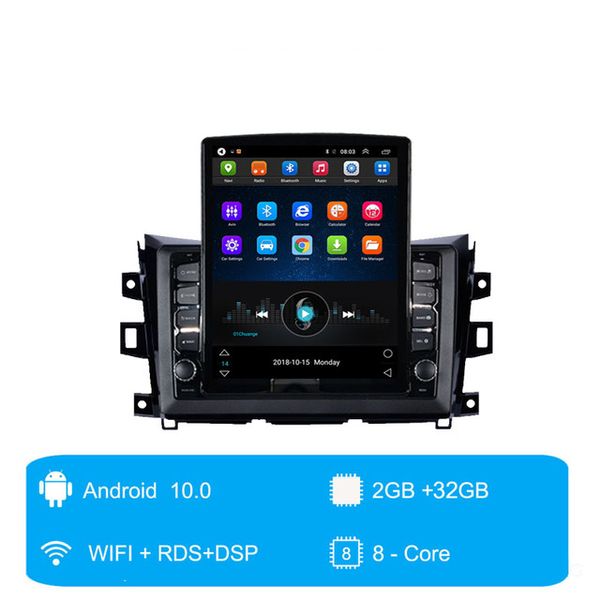 Unidad principal de vídeo de coche Android de 10,1 pulgadas para 2011-2016 Nissan NAVARA Frontier NP300 con USB WIFI Bluetooth compatible con cámara de visión trasera OBD2