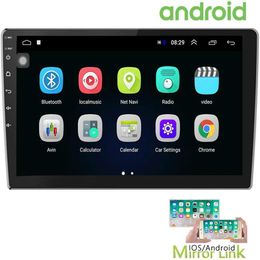 10 1 Inch Android Auto Stereo Auto DVD met GPS Dubbel Din Autoradio Bluetooth FM Radio Ontvanger Ondersteuning WiFi Connect Mirror227j