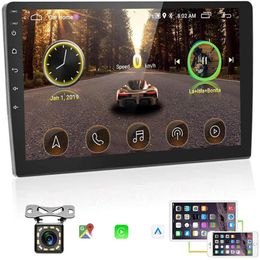 10 1 inch Auto DVD Carplay Android auto Monitor Stereo met Backup Camera Touch Screen Ondersteuning WiFi Spiegel Link Stuurwiel Cont2310