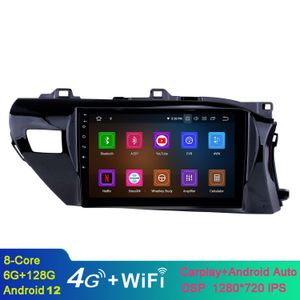 Reproductor Multimedia con pantalla táctil HD Android y Radio de vídeo para coche de 10,1 pulgadas para Toyota Hilux RHD 2016-2018, compatible con cámara de visión trasera AUX DVR