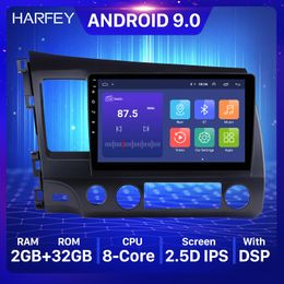 10.1 inch Head Unit Auto DVD Radio 2Din Player voor 2006 2007 2008-2011 Honda Civic Android GPS Multimedia met spiegelklink