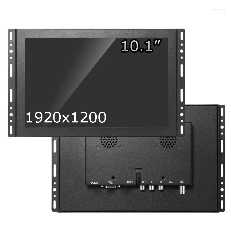 10.1 tum metallfodral IPS Resistive Capacitive Pekskärmskärm med VGA HDMI USB BNC AV Multi -gränssnitt