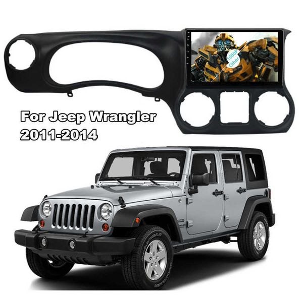 10,1 ''Quad-core 1GB + 16GB Android 9,1 coche estéreo Radio GPS WIFI BT DAB espejo enlace OBD para Jeep Wrangler 2011-2014