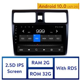 Lecteur multimédia DVD de voiture 10.1 "pour Suzuki Swift 2005-2010 Android 10.0 HD écran tactile Navigation GPS