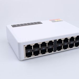 Freeshipping 10 / 100Mbps 16 puertos puertos Fast Ethernet LAN RJ45 Vlan Network Switch Hub Desktop PC Switcher con adaptador EU / US