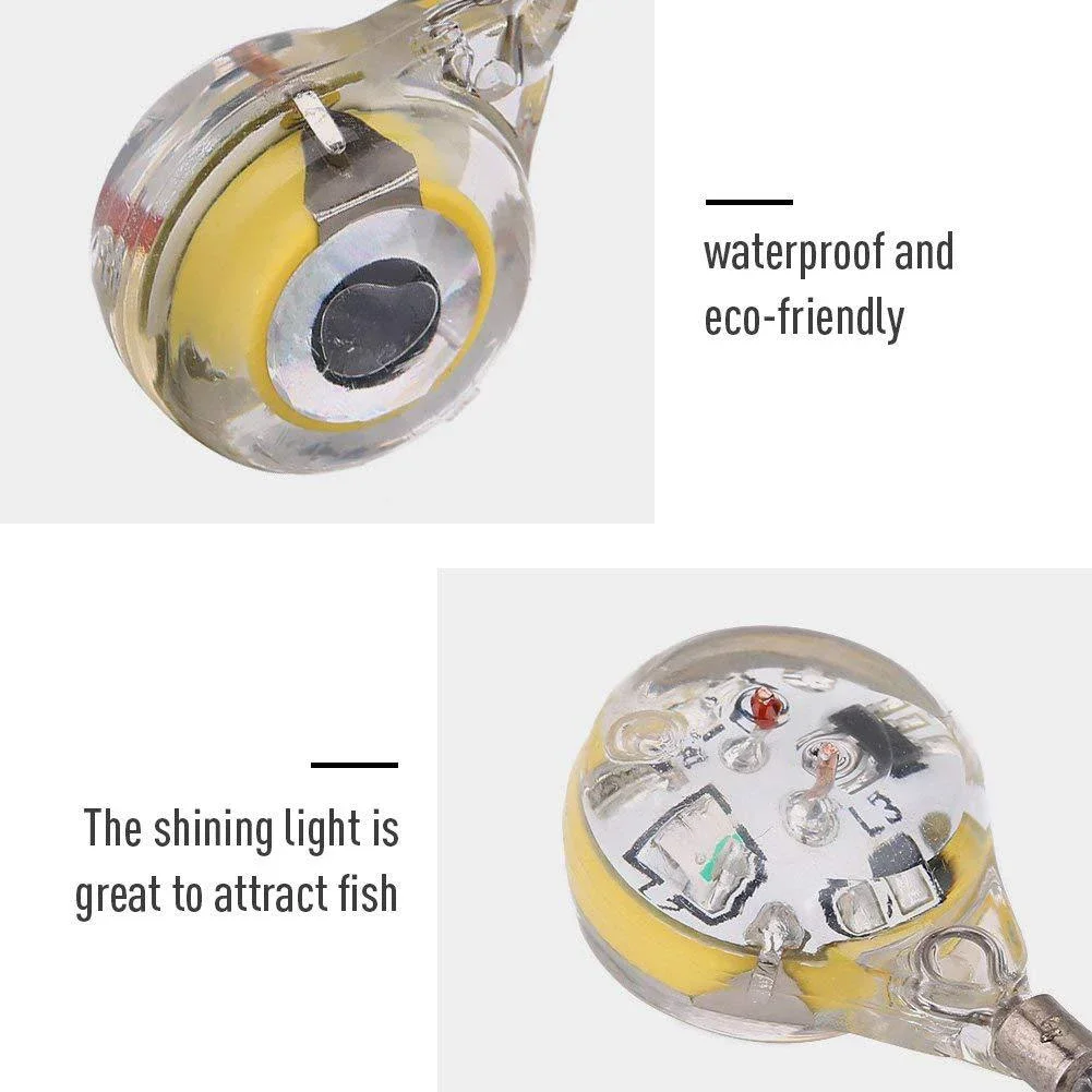 10-100pcs светодиодные привлечение рыбной формы глаз приманка приманка под водой. Рыбалка для рыбалки с ловкой
